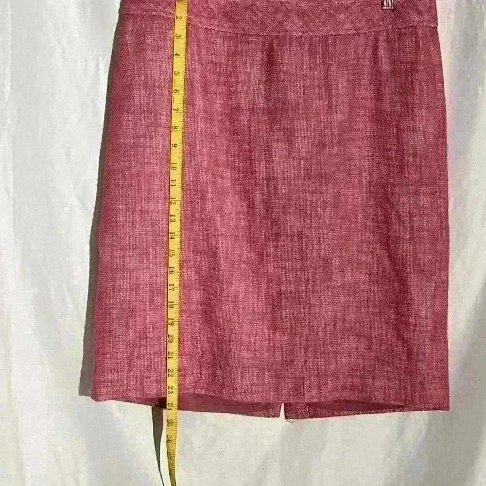 Talbots Women's Pink‎ Linen Blend Lined Pencil Skirt Size 14 - Picture 8 of 8